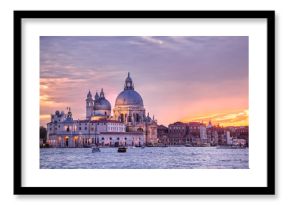 Santa Maria della Salute church on sunset, Venice, Italy