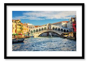 The Grand Canal and Rialto bridge, Venice, Italy