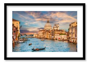 Canal Grande with Santa Maria Della Salute at sunset, Venice, Italy