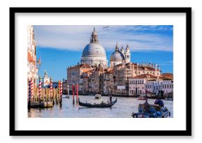 Grand Canal with gondola in Venice, Italy