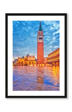 Piazza San Marko at dusk,  Venice