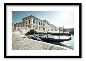 traditional gondola on Canal Grande, San Marco, Venice, Italy