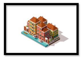 Vector isometric Venice street