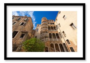 The Scala Contarini del Bovolo of Contarini Palace in the city of Venezia (UNESCO world heritage site), Veneto, Italy