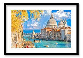 Venice, view of grand canal and basilica of santa maria della sa