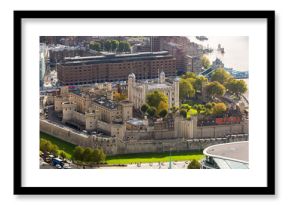 Tower of London view. Panorama from the 32 floor