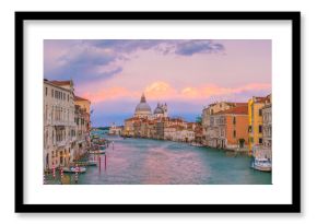 Grand Canal in Venice, Italy with Santa Maria della Salute Basilica