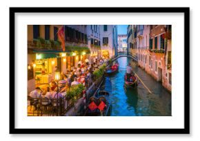 Canal in Venice Italy at night