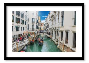 Canal with gondola in Venice