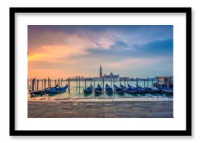 Venice Panorama. Panoramic cityscape image of Venice, Italy during sunrise.