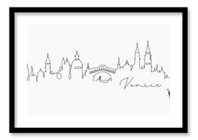 Pen line silhouette venice
