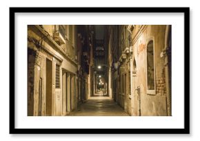 ヴェネチア　夜の街　風景