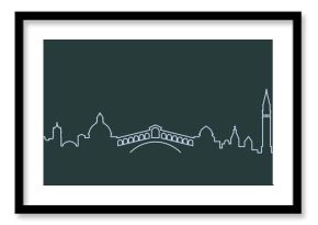 Venice Single Line Skyline