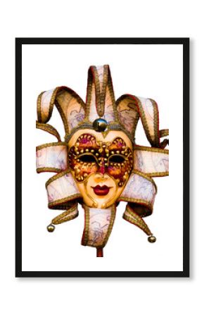 Beautiful venetian mask isolated on white background