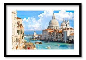 Venice, view of grand canal and basilica of santa maria della sa