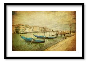 Vintage image of Grand Canal, Venice