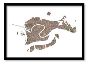 Venezia Laguna 3d Mappa Cartina (Serenissima)