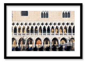 VENICE Doge's Palace and gondolas