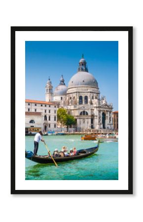 Gondola on Canal Grande with Santa Maria della Salute, Venice