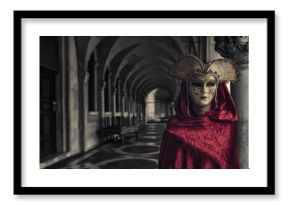 Beautiful Woman in Mysterious Mask