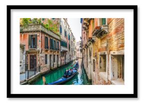 Gondola on canal in Venice, Italy