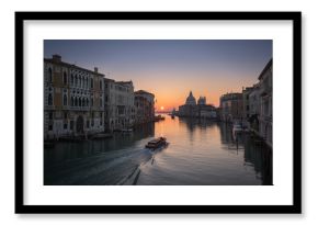 Sunrise on Grand Canal in Venice