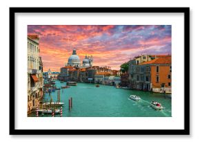 Grand Canal and Basilica Santa Maria della Salute .Venice.Italy