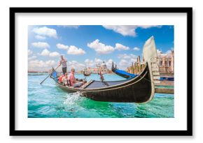Gondola on Canal Grande in Venice, Italy