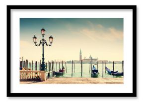 Grand Canal and gondolas in Venice, Italy