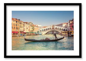 Gondola near Rialto Bridge in Venice, Italy