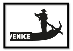 Gondola with gondolier - Venice