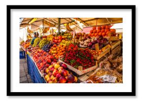 Open air fruit market in the village.