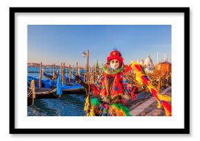 Famous carnival with beautiful masks in Venice, Italy