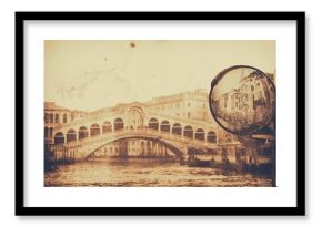 amazing Venice,Rialto bridge - artwork in painting style