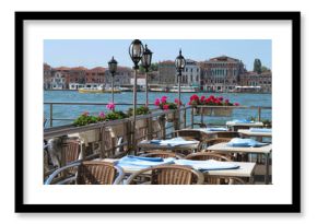 20.06.2017, Venice, Italy: Luxury restaurant with view to Grand Canal