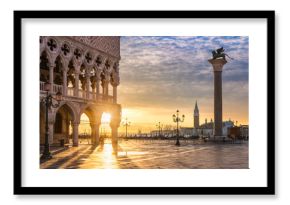 Sunrise at the San Marco square in Venice, Italy