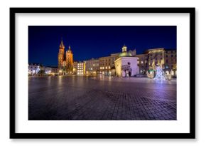 Kraków - widok na rynek i Kościół Mariacki