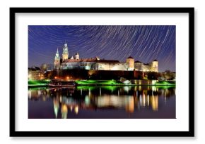 Wawel Castle at night.