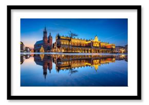 Old town of Krakow with amazing architecture at dawn, Poland.