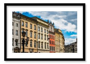 residential houses on Rynek Glowny Square in Krakow