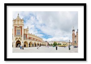Old Town square in Krakow, Poland -Stitched Panorama