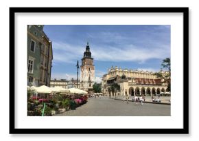 The Cloth Hall and the Town Hall Tower in Krakow's Main Square (Polish: Rynek Główny). Dating back to the 13th century, and at 3.79 ha (9.4 acres) is the largest medieval town square in Europe.