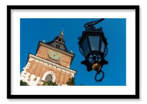 Town Hall Tower, KrakowStreet Light and Town Hall Tower, Main Square, Rynek Glowny, Krakow, Poland