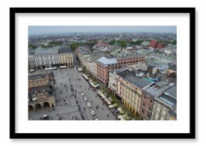 Kraków z lotu ptaka wiosną/Aerial view of Cracow in spring, Lesser Poland, Poland