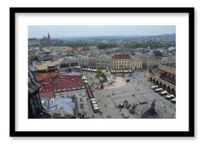 Kraków z lotu ptaka wiosną/Aerial view of Cracow in spring, Lesser Poland, Poland