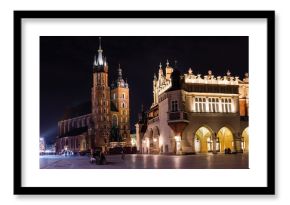 Krakowski rynek nocą