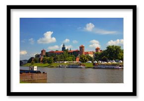 Riverside View of Wawel Castle in Kraków, Poland, Former Royal Residence and National Landmark