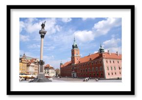 Column and Royal Castle in Warsaw, Poland