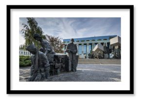 Warsaw Uprising Monument in Warsaw, Poland during summer.