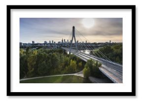 Panorama of Warsaw in Poland